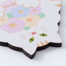 画像をギャラリービューアに読み込む, 猫雑貨・木製プレート＆コースター【ねこまみれ　推し色　白】｜Ten＆O Art+Craft（テンアンドオー　アートクラフト）
