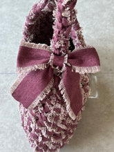 画像をギャラリービューアに読み込む, triangle denim fringe ribbon bag large shoulder ver. / red｜GONGON.crochet（ゴンゴンクロシェ）
