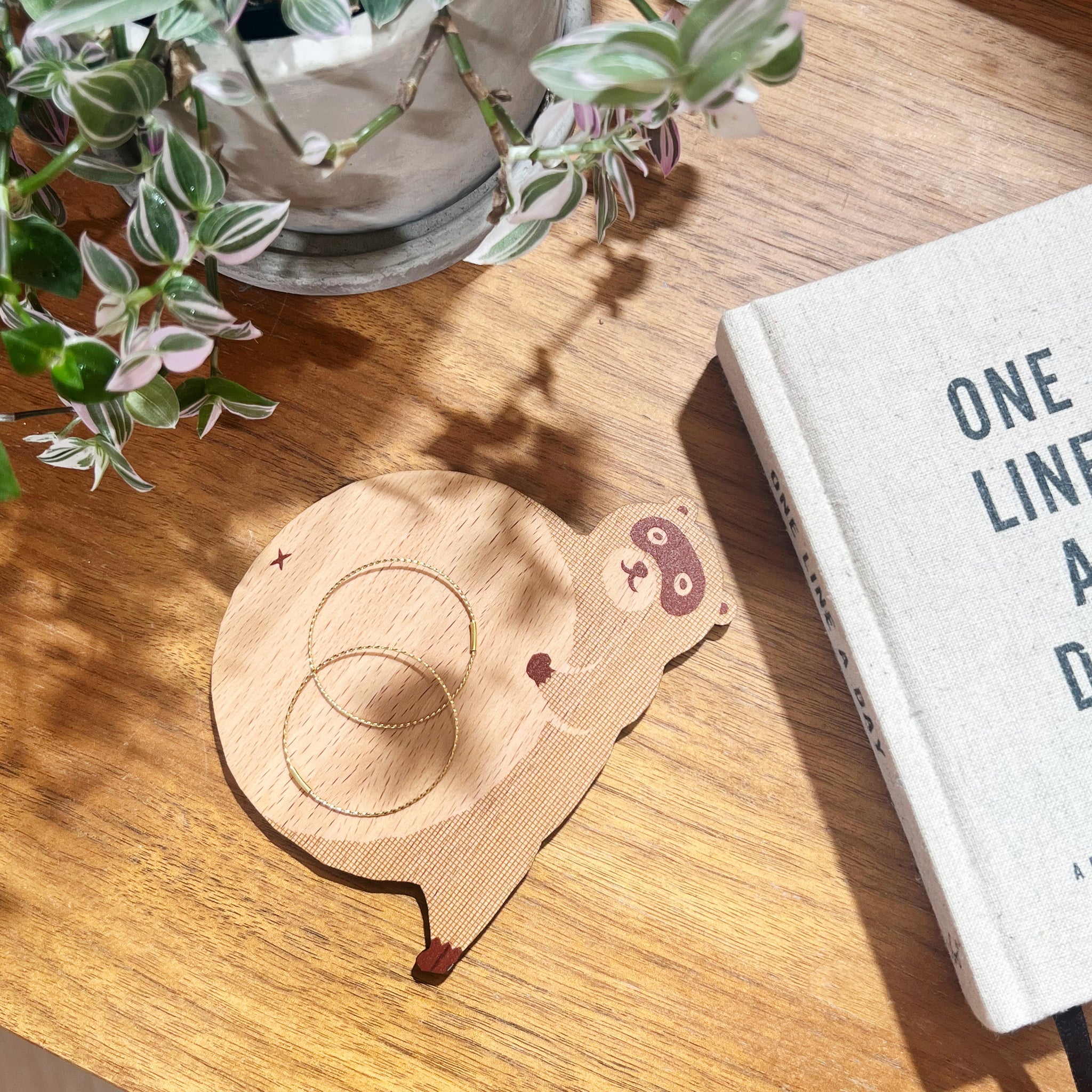 木製コースター・どうぶつモチーフ【たぬき】｜Ten＆O Art+Craft（テン 