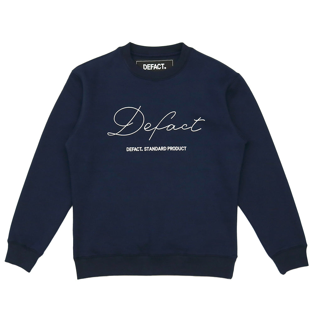 CLASSIC LOGO Sweat Crew [Navy]｜DEFACT（デファクト）
