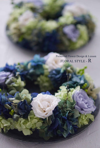 FLORAL STYLE - R 紫陽花＆ローズのナチュラルリース｜FLORAL STYLE - R（フローラルスタイルアール）
