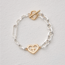 画像をギャラリービューアに読み込む, cross &amp; heart chain bracelet｜ANU（アヌ）
