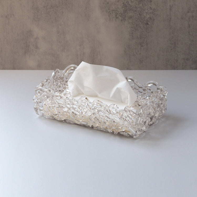 靄 -MOYA- ティッシュケース うつぎ（クリア）｜ame（アメ）