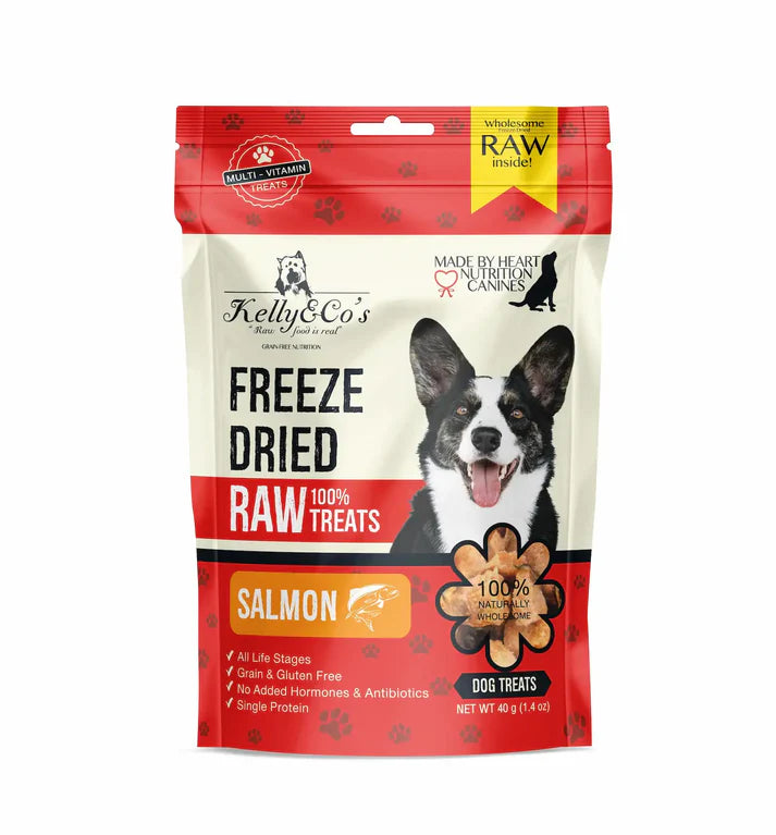 フリーズドライドッグフード RAW TREATS（犬用単一原料おやつ）サーモン｜Kelly&Co's（ケリーアンドコー）