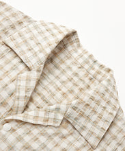 画像をギャラリービューアに読み込む, Fresh Check Seersucker Open-Collar Shirt (POPUP限定)｜MODE COMMUTER（モードコミューター）
