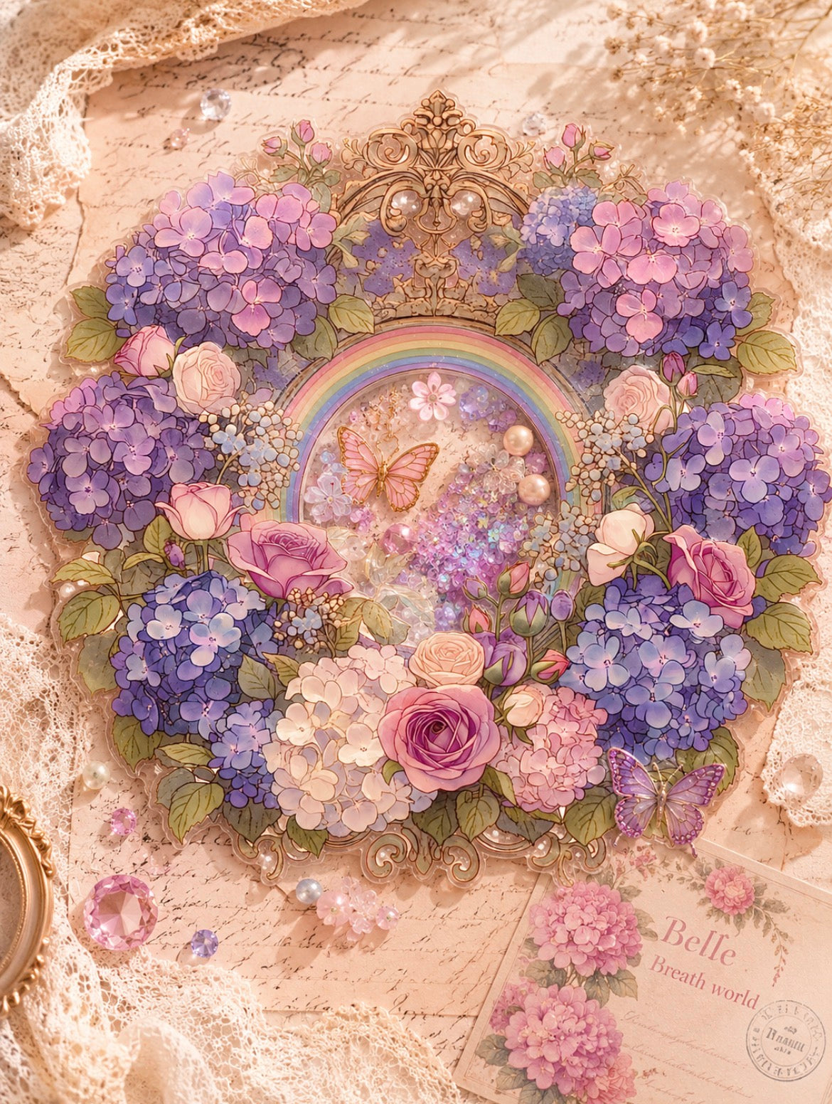 Floral Frame Hydrangea Melody｜nene_hope_heart（ネネホープハート