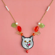 画像をギャラリービューアに読み込む, 食いしん坊なネコ・LEOの首飾り｜maltamarie（マルタマリエ）
