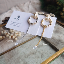 画像をギャラリービューアに読み込む, イヤーカフ パール チェーン 雫 ジルコニア 上品 大人 ご褒美 プレゼント｜orie（オリエ）
