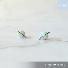 画像をギャラリービューアに読み込む, オパール・惑星 スタッド ピアス (シルバー925 / ロジウムメッキ)｜SMUK（スムーク）
