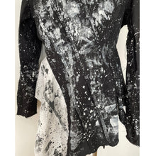 画像をギャラリービューアに読み込む, Men&#39;s patchwork shirt paint black- メンズパッチワークシャツ ペイント黒｜Merci DIEU（メルシーデュー）
