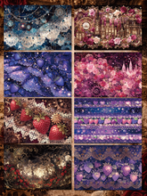 画像をギャラリービューアに読み込む, IchigoZukin Design Paper Book Crimson Collection｜nene_hope_heart（ネネホープハート）
