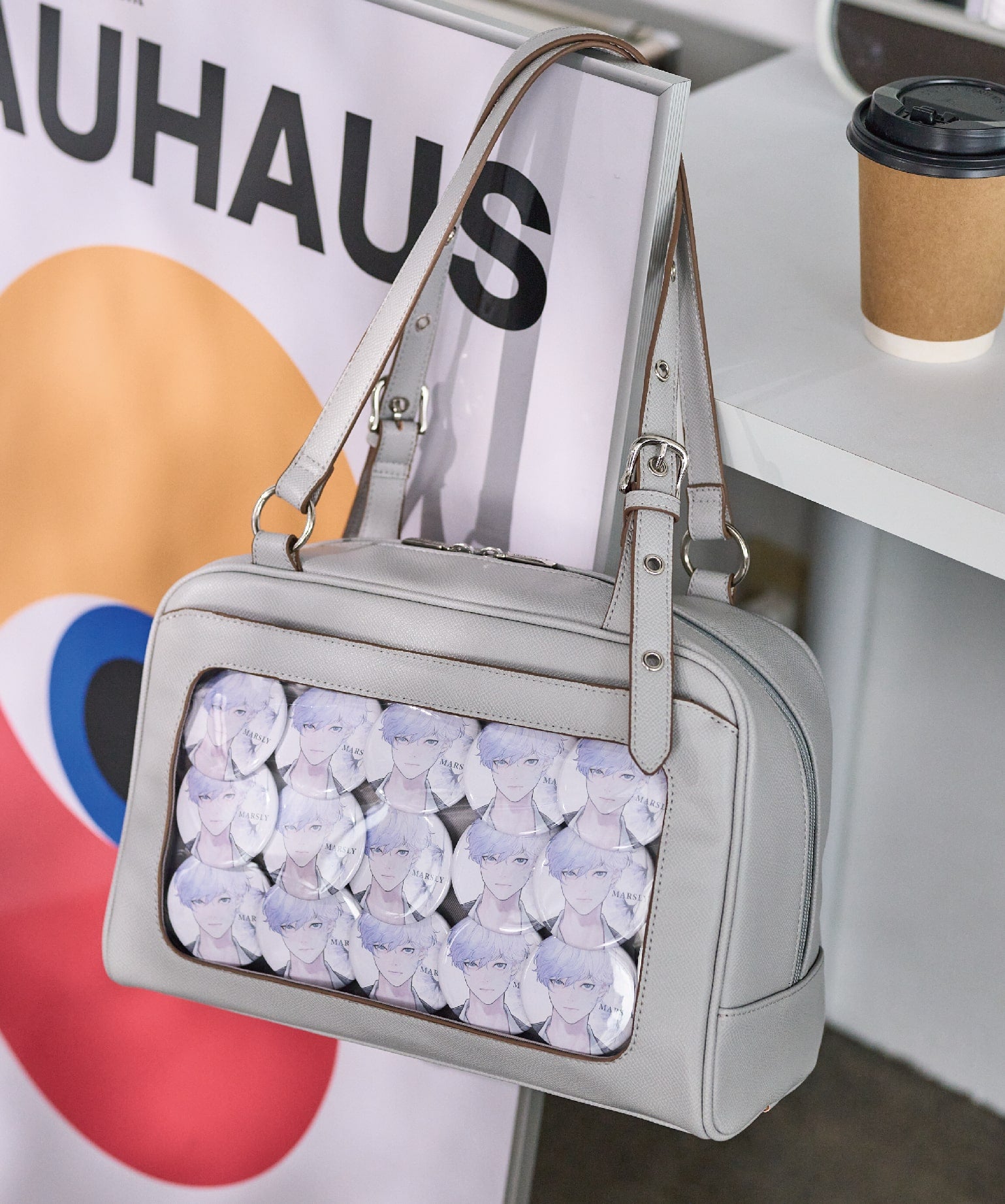 フラップボストンバッグ（Light gray）｜MARSLY（マーズリー）