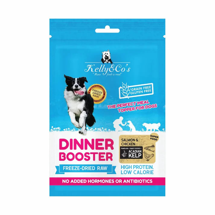 フリーズドライドッグフード DINNER BOOSTER（犬用ふりかけ）サーモン＆チキン＆アカディアンケルプ｜Kelly&Co's（ケリーアンドコー）