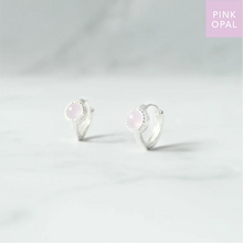 画像をギャラリービューアに読み込む, ピンクオパール・シルバー925ハギーピアス｜SMUK（スムーク）
