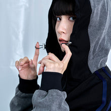 画像をギャラリービューアに読み込む, デニム コンボ フード ジップ ブルゾン｜Nora Lily（ノラリリー）
