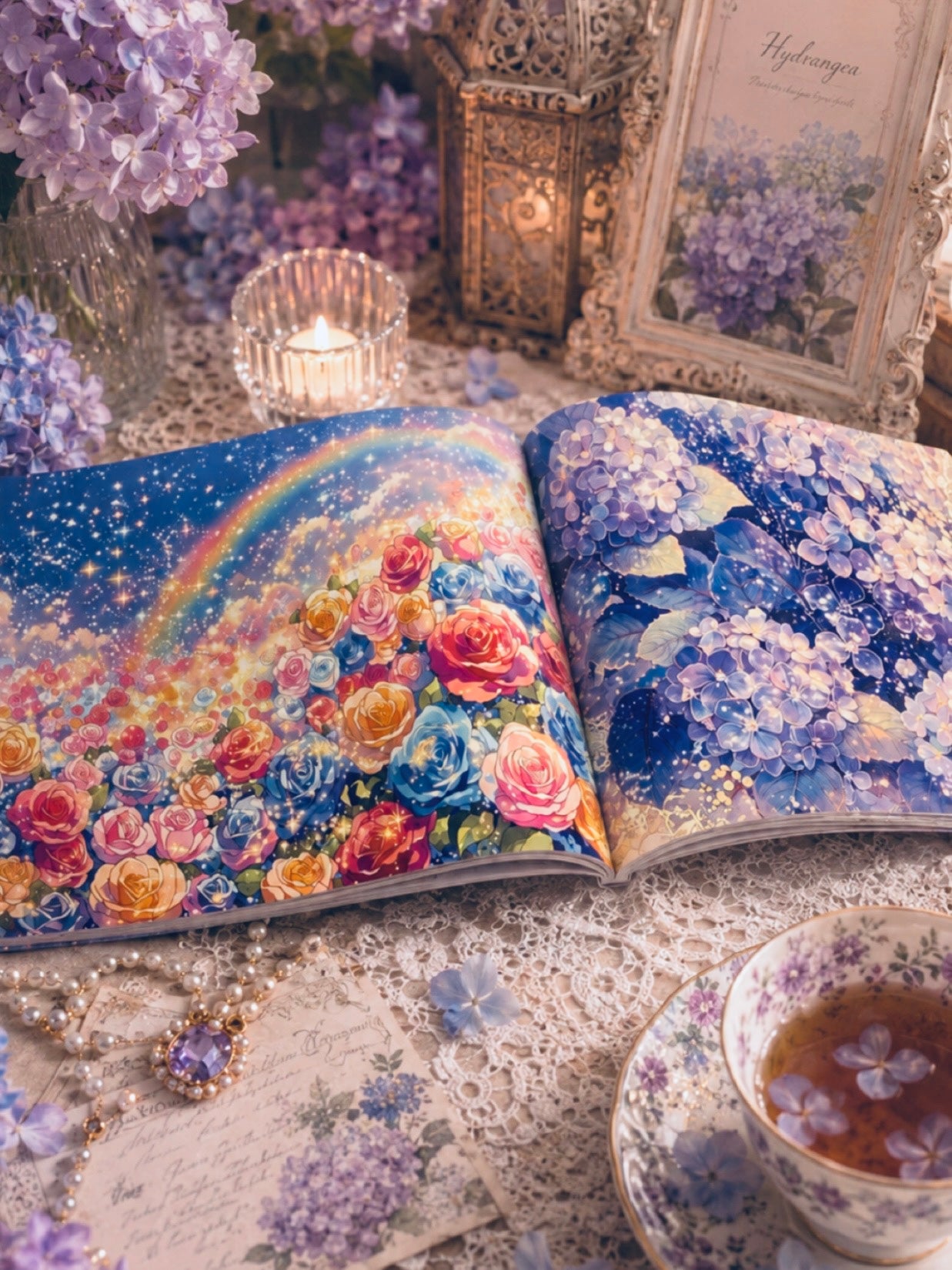 nene様 Floral PrincessデザインペーパーBOOK Floral Princess Hydrangea Melodyデザインペーパーブック