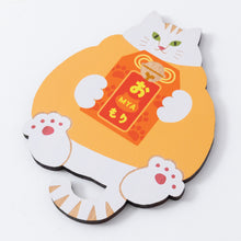画像をギャラリービューアに読み込む, 猫雑貨・木製プレート＆コースター【ねこまみれ　推し色　オレンジ】｜Ten＆O Art+Craft（テンアンドオー　アートクラフト）
