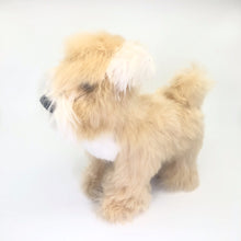 画像をギャラリービューアに読み込む, ベビーアルパカの天然皮革 シュナウザー ぬいぐるみ｜ペルー職人手仕事・一点もの
