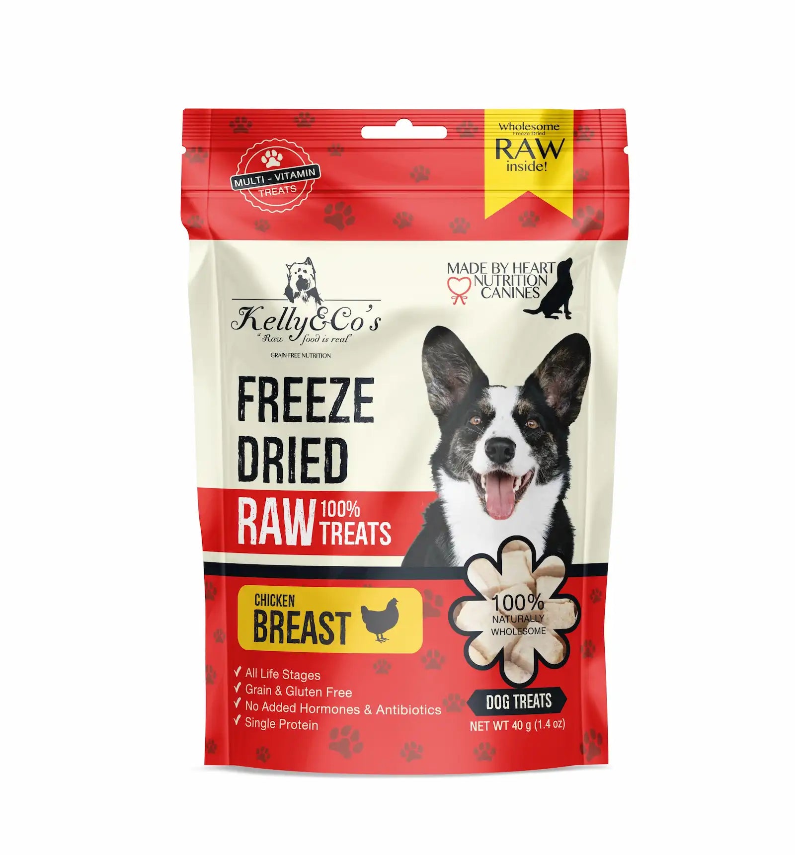 フリーズドライドッグフード RAW TREATS（犬用単一原料おやつ）チキンブレスト｜Kelly&Co's（ケリーアンドコー）