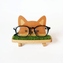 画像をギャラリービューアに読み込む, ここだよワンワン メガネスタンド（木製 柴犬 メガネ置き）｜TOSMU（トスム）
