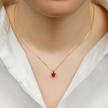 画像をギャラリービューアに読み込む, K18イエローゴールド 非加熱ピジョンブラッドルビーネックレス 1ct /s0363rp｜malvaceae（マルヴェセア）
