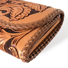 画像をギャラリービューアに読み込む, シェリダンスタイルカービング B-3 ロングウォレット センターコンチョ｜Samurai Craft（サムライクラフト）
