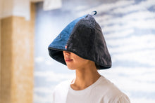 画像をギャラリービューアに読み込む, 今治タオル　サウナハット【青×黒】｜Saunarior（サウナリア）
