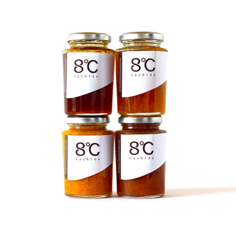 8℃ by きみのフルーツ 和歌山のフルーツジャム4種セット｜8℃ by きみのフルーツ（ハチドバイキミノフルーツ）