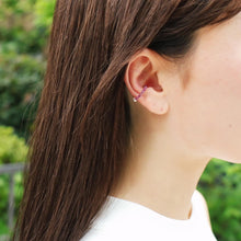 画像をギャラリービューアに読み込む, Gemstone 2way ear cuff(ルビー／淡水パール)｜if(innocent freedom)（イフ　イノセントフリーダム）
