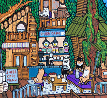 画像をギャラリービューアに読み込む, 柴犬と猫たちの秘密基地がポスターに｜yoshie moriuchi ARTWORKS（ヨシエモリウチアートワークス）
