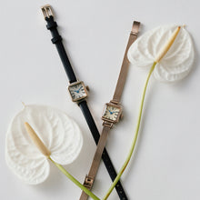 画像をギャラリービューアに読み込む, TSUKI 淡月 / MINI SQUARE GOLD WHITE BLACK LEATHER｜MATOW（マトウ）
