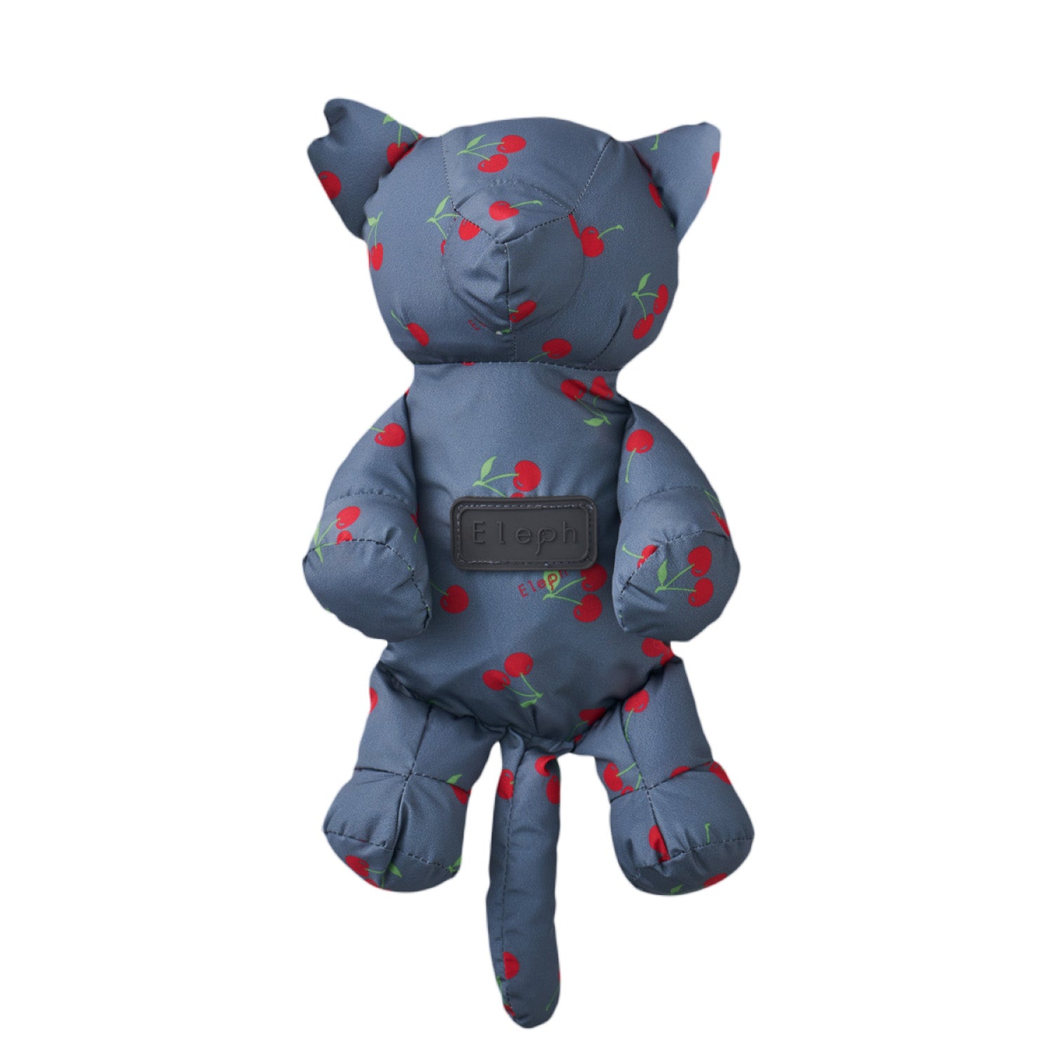 -【さくら耳猫Ｌ】-フォルダブルバッグCAT-L　チェリー/グレー｜Eleph（エレフ）