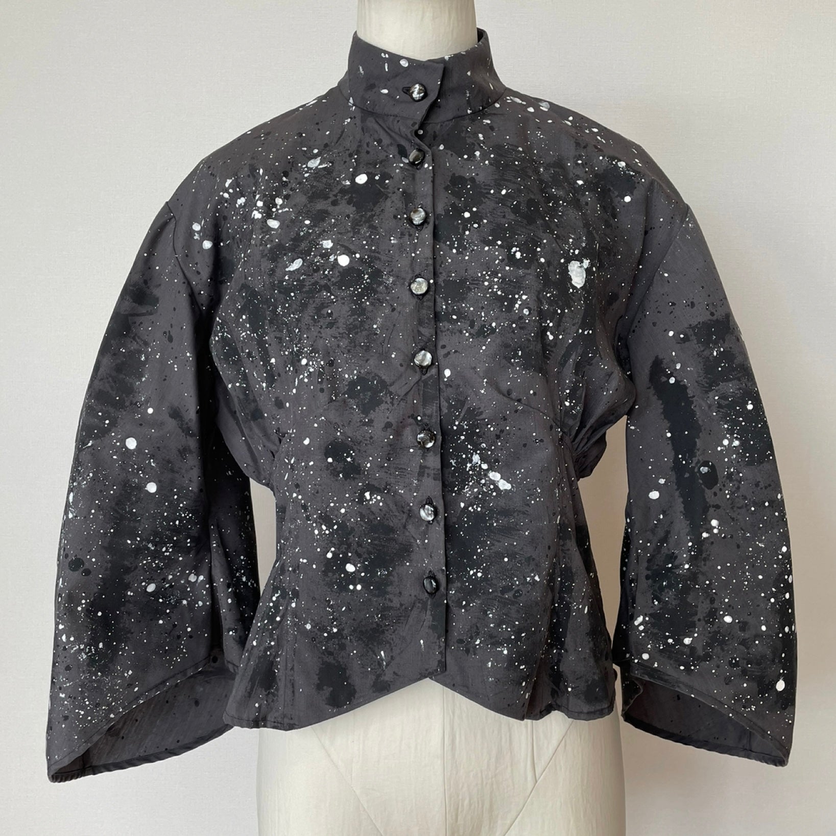 Victorian shirt paint gray - ヴィクトリアンシャツ　ペイントグレー｜Merci DIEU（メルシーデュー）