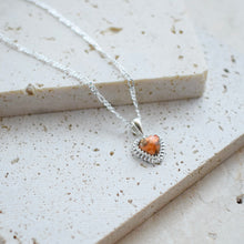 画像をギャラリービューアに読み込む, Orange copper turquoise heart necklace / Sunset｜MARIA JEWELRY（マリアジュエリー）
