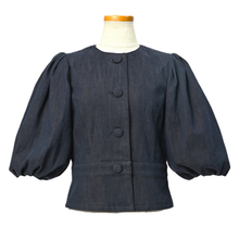 画像をギャラリービューアに読み込む, バルーンスリーブ デニムジャケット｜actrhea（アクトレイア）
