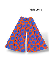 画像をギャラリービューアに読み込む, LADIES ｜ボックスタックフレアワイドパンツー０２｜ADEGO -African Fabric apparel- （アデゴアフリカンファブリックアパレル）
