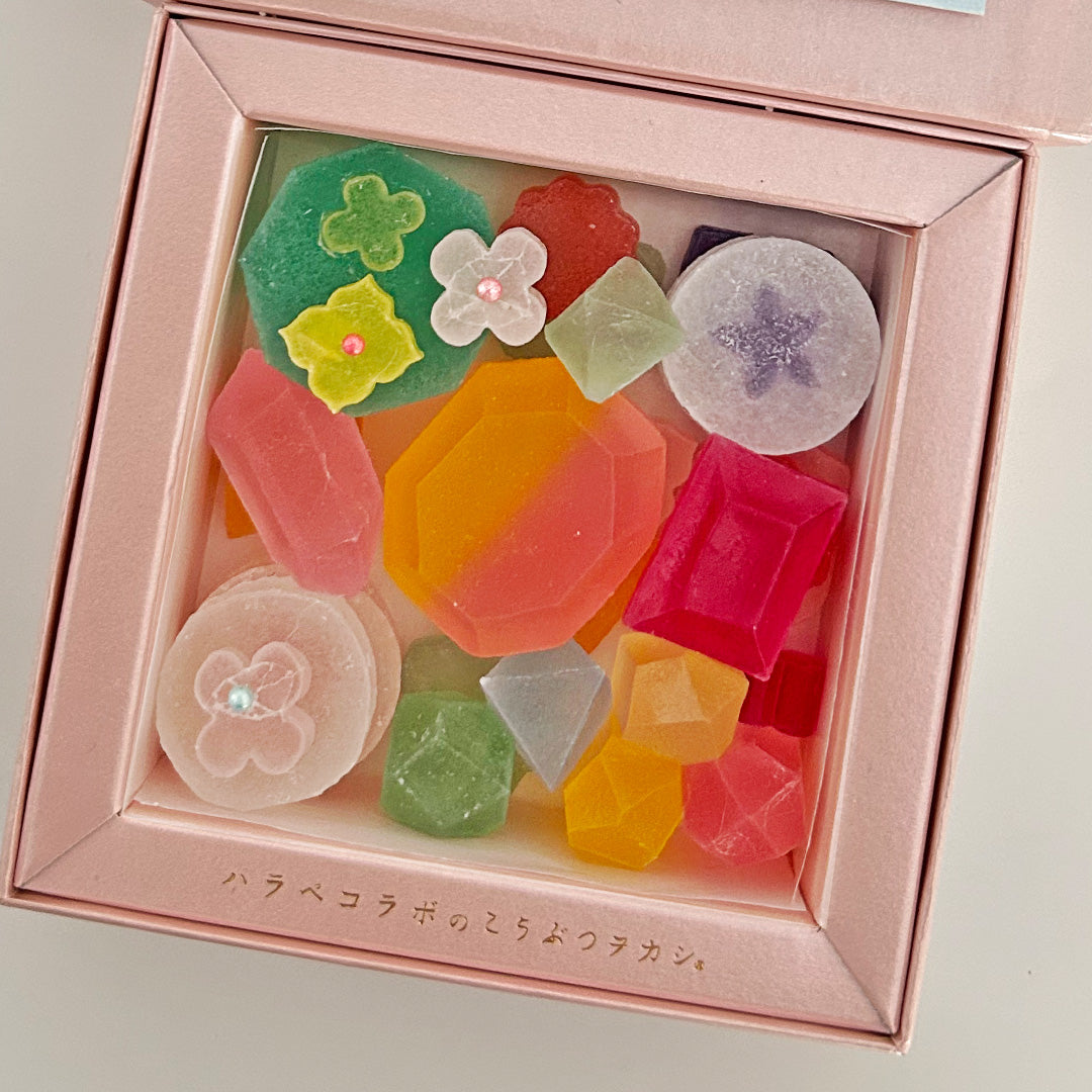 今ならほぼ即納！ 期間限定] 花と鉱物のこうぶつヲカシ（琥珀糖）｜ハラペコラボ 花