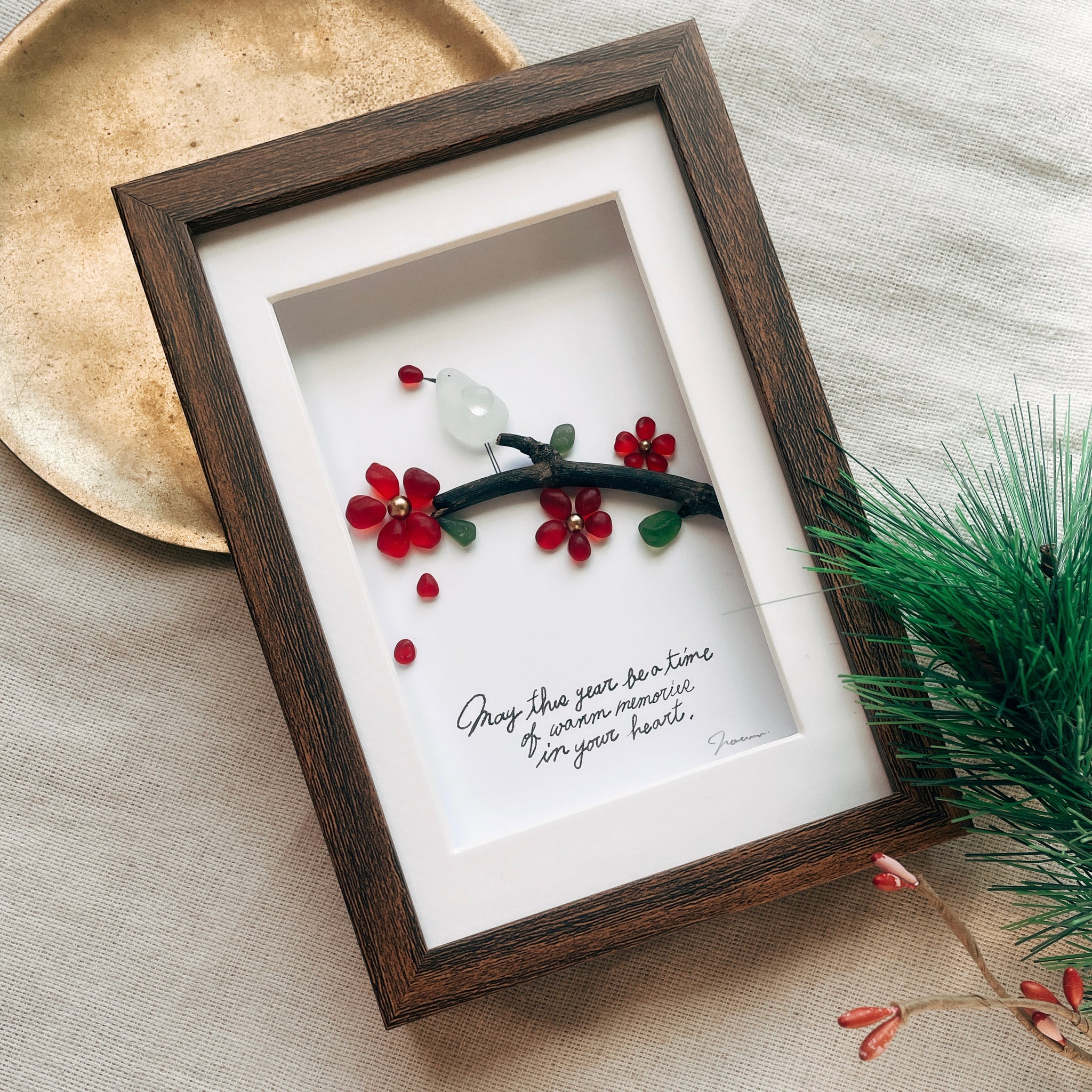 シーグラスアート もうすぐお正月♪ シーグラスアート もうすぐお正月♪ Happy New Year【シーグラス