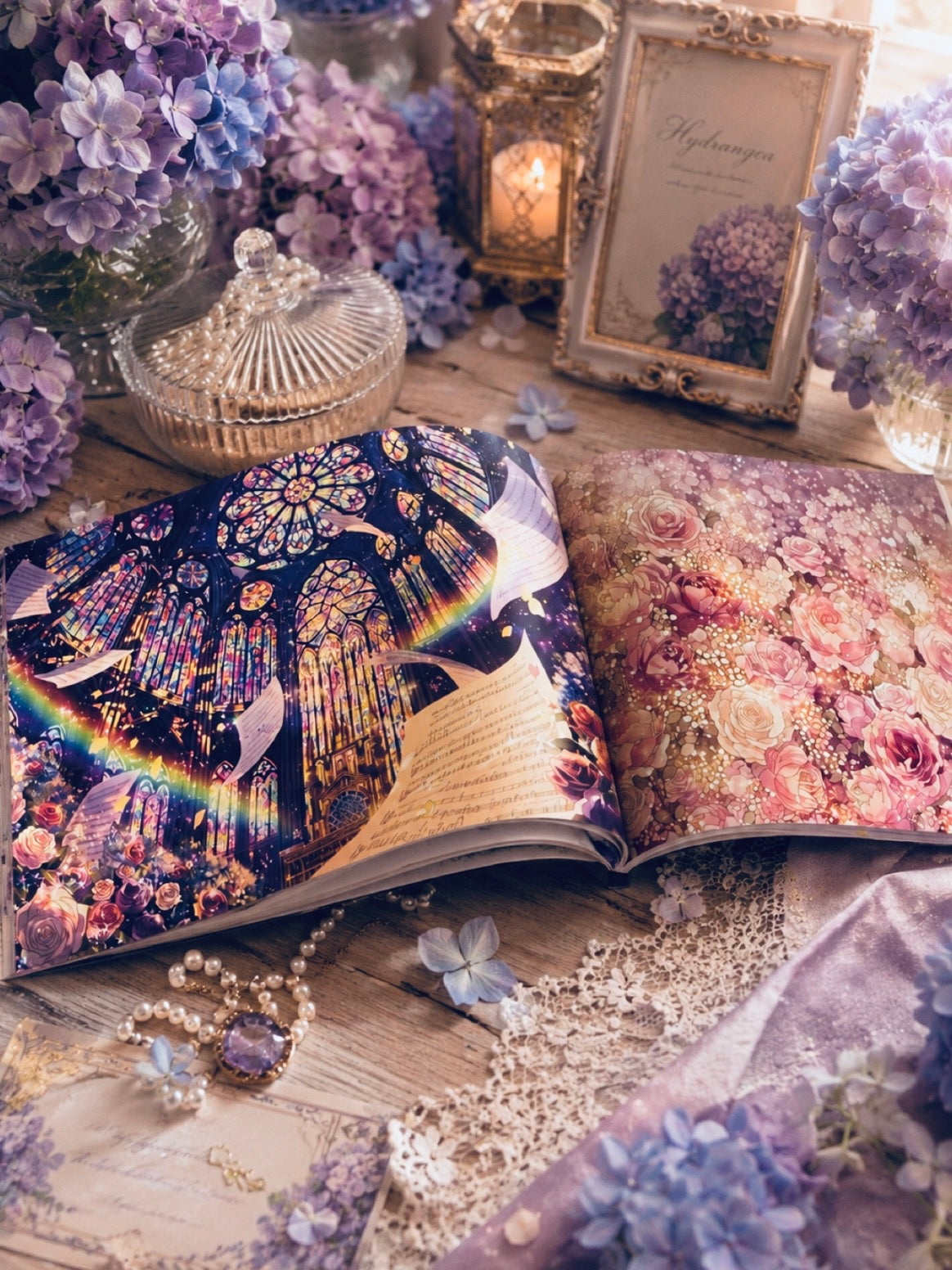Floral Princess Hydrangea Melodyデザインペーパーブック