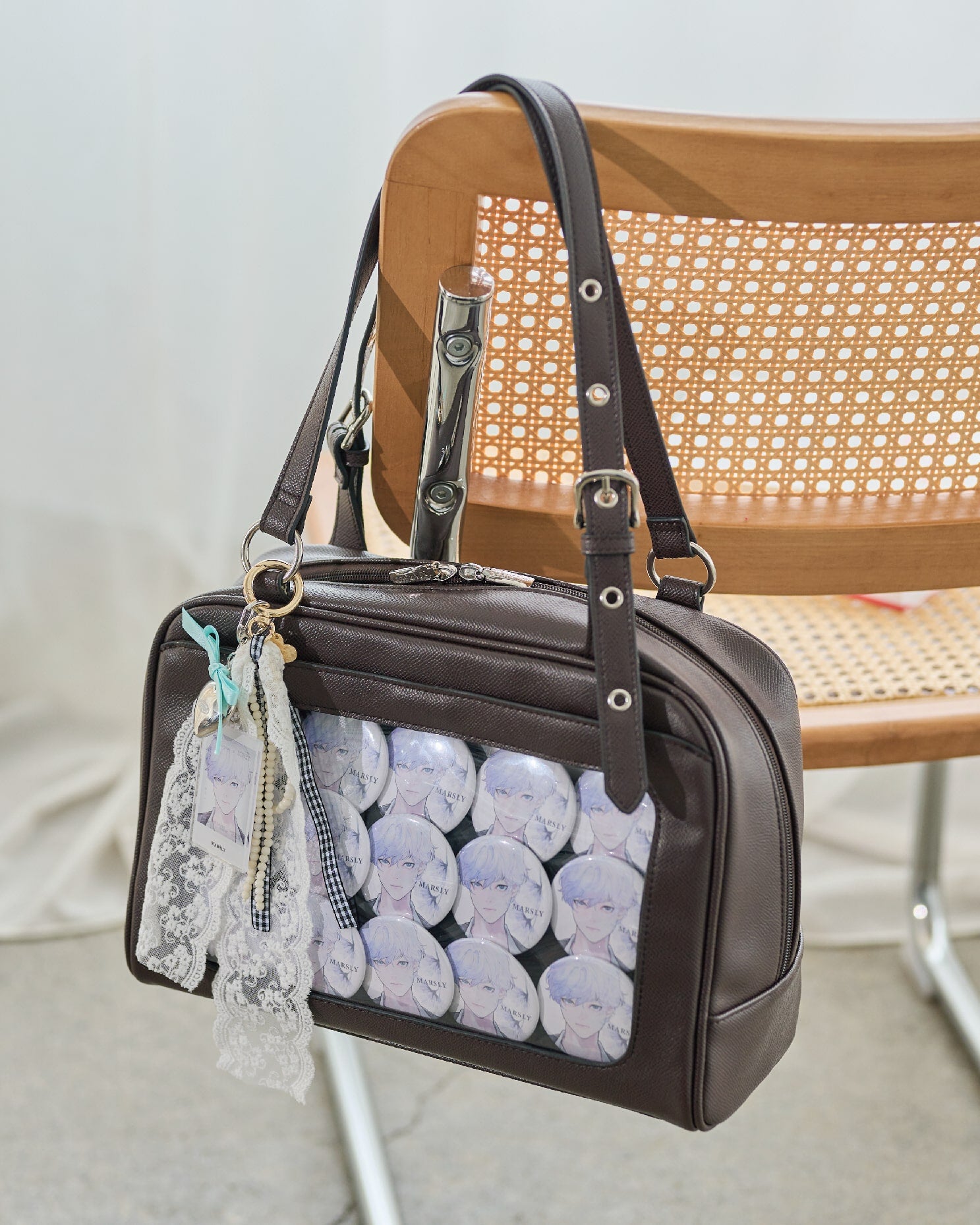 フラップボストンバッグ（Brown）｜MARSLY（マーズリー）