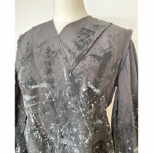 画像をギャラリービューアに読み込む, Patchwork shirt paint gray - パッチワークシャツ　ペイントグレー｜Merci DIEU（メルシーデュー）
