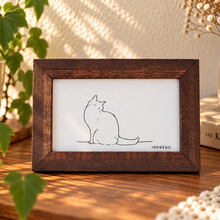 画像をギャラリービューアに読み込む, MEーSー００８５　名刺サイズ　線画ねこ｜猪猫（イノネコ）

