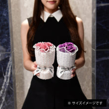 画像をギャラリービューアに読み込む, 尾州プティツイードブーケ 桃雫〈ピンクバラ3本〉｜日本製グリッターローズ｜IRiller（アイリエ）
