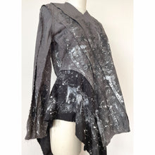 画像をギャラリービューアに読み込む, Patchwork shirt paint gray - パッチワークシャツ　ペイントグレー｜Merci DIEU（メルシーデュー）
