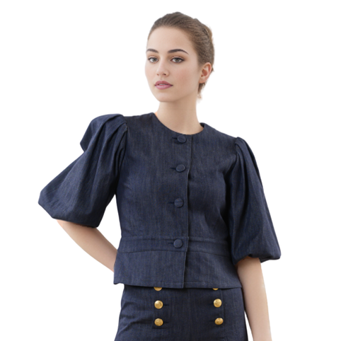 actrhea バルーンスリーブ デニムジャケット｜actrhea（アクトレイア）