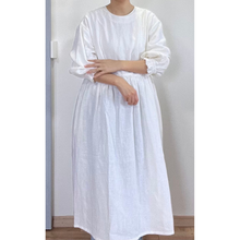 画像をギャラリービューアに読み込む, 上質リネンの割烹着ワンピース　ナチュラルカラー｜かっぽう着屋（カッポウギヤ）
