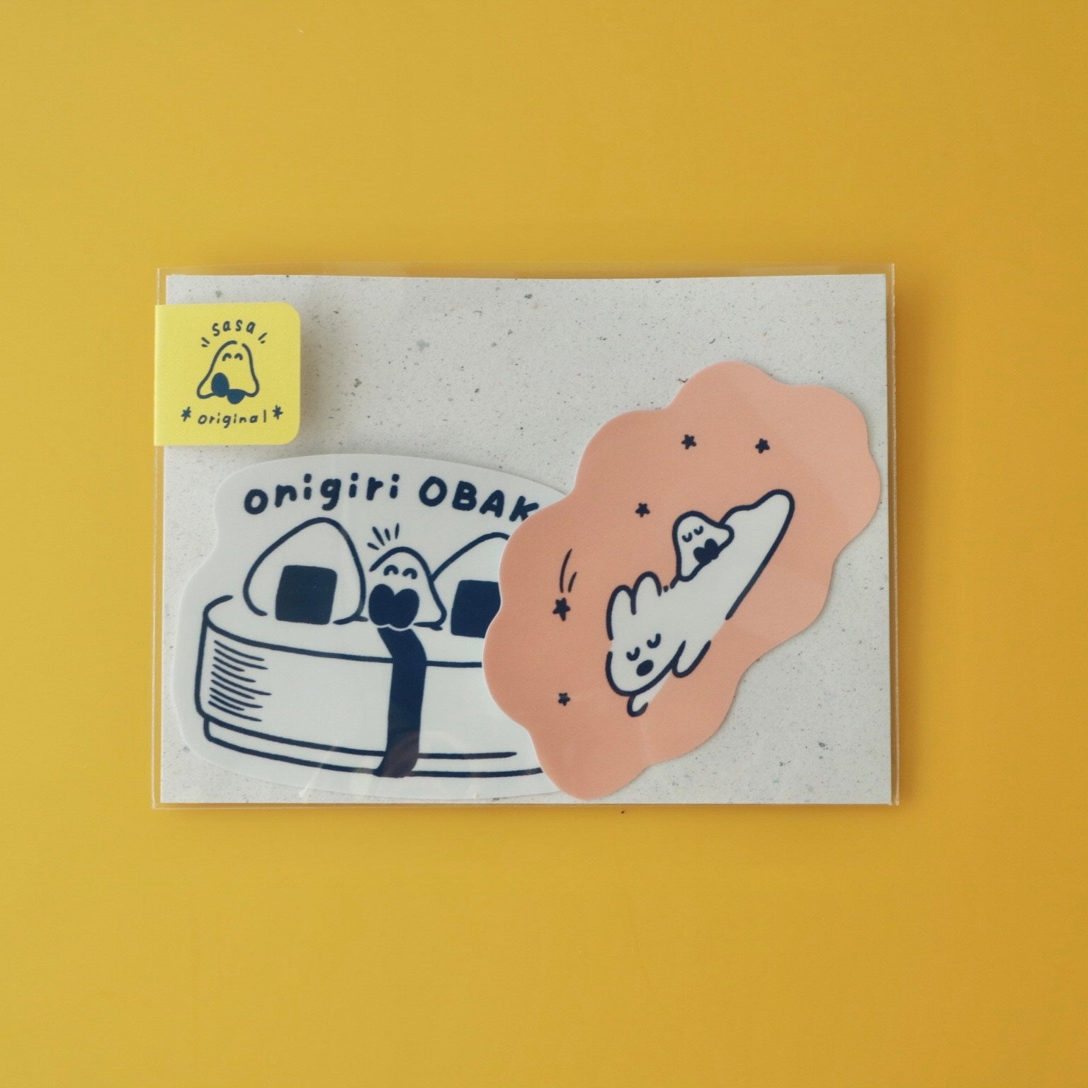 おにぎりおばけステッカー｜sasa（ササ）
