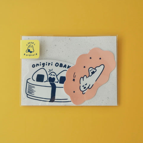 sasa おにぎりおばけステッカー｜sasa（ササ）