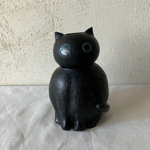 とうげい hanaga 黒猫花瓶｜とうげい hanaga（トウゲイ　ハナガ）