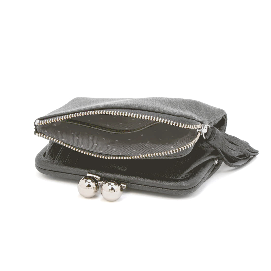 マルチスタッズがま口二つ折りウォレット｜perche（ペルケ